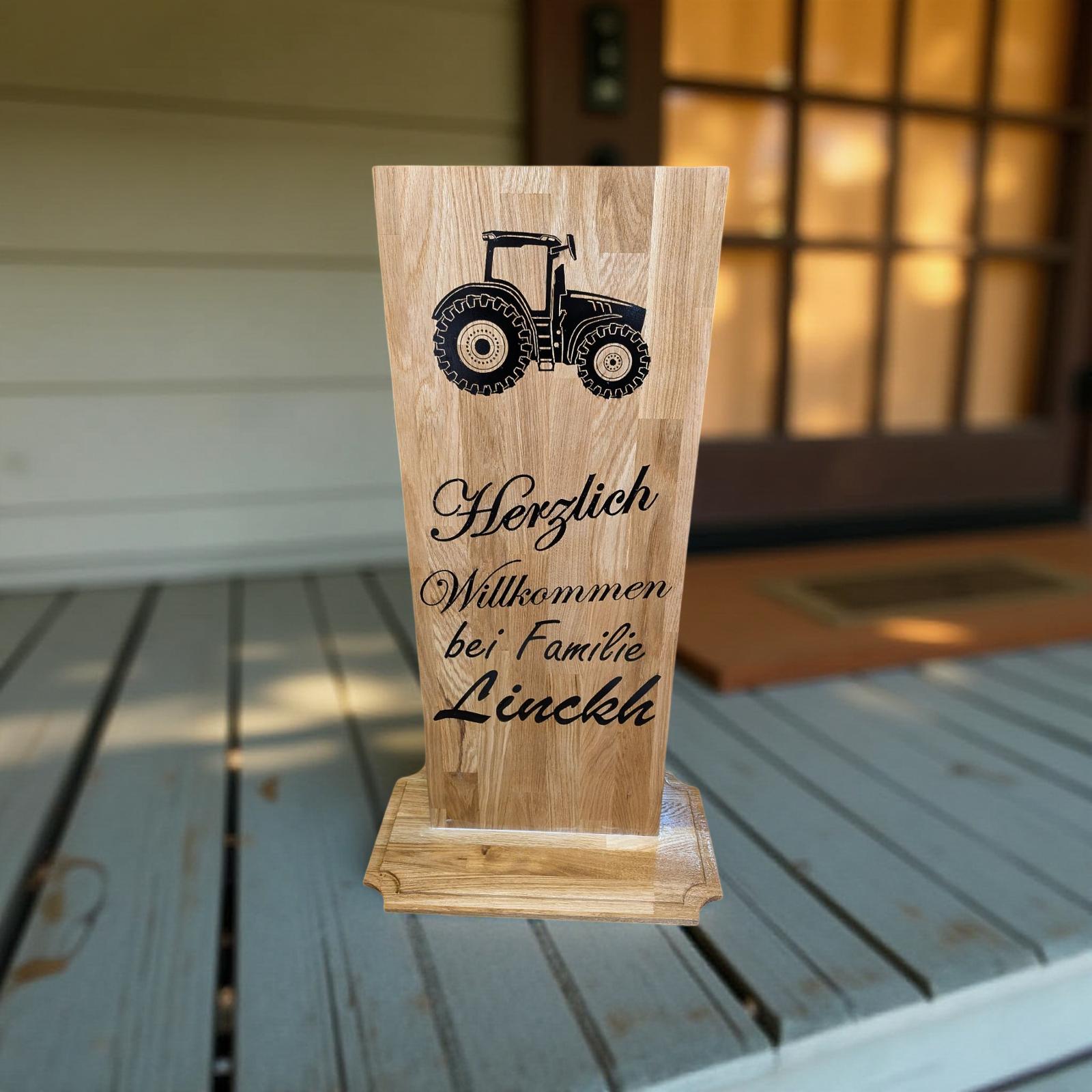 Personalisierte Holzdeko mit Gravur